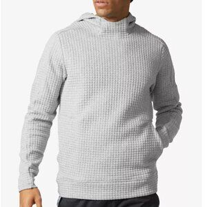 ADIDAS ZNE Pulse Squad ID Gray Quilted Hoodie Pullover Waffle Knit Size XL